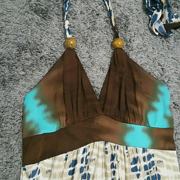 CLEARANCE /Make an offer! Maxi Halter Dress Sz M - Picture 2 of 5